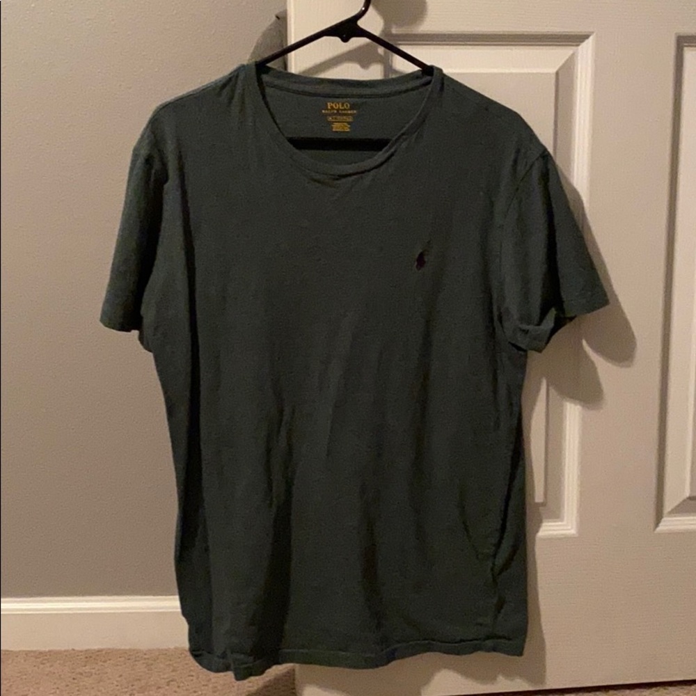 Green polo shirt